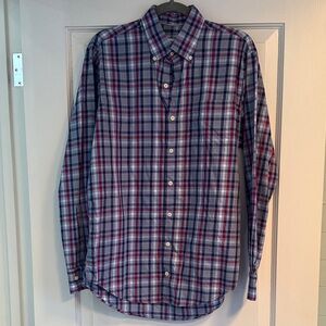 Peter Miller  Blue and Burgundy Plaid Shirt